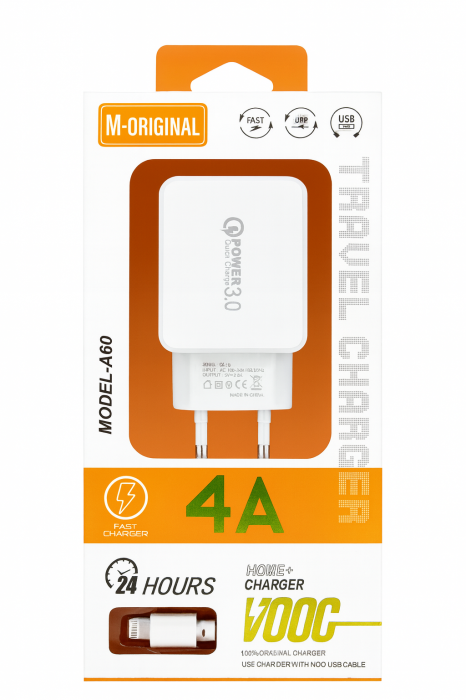 Încărcător 4A Lightning pentru iPhone, Fast Charge